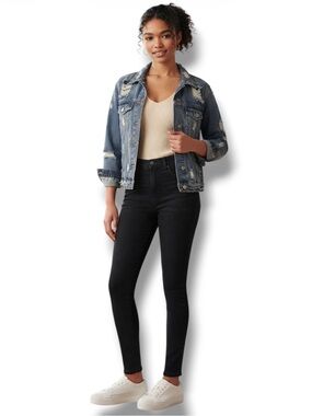 Monkey Ride Jeans Black High Waisted Skinny Comfortable Denim Juniors 9/29